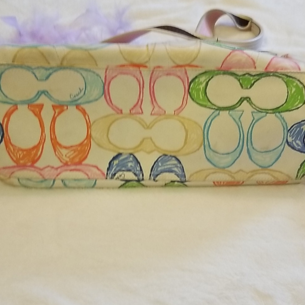 Coach Logo Signature C Print Multicolor Purse - Picture 5 of 12